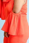 Plus Size Cold Shoulder Romper