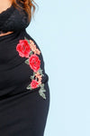Plus Size Gorgeous Floral Embroidered Skirt