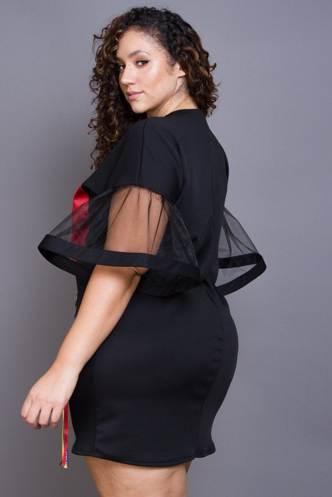 Plus Size Round Neck Cute Trendy Dress