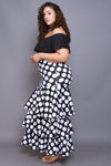 Plus Size Polka Dot Layered Maxi Skirt Item