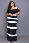 Plus Size Showstopper Mermaid Peplum Maxi Skirt