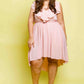 Plus Size Glam Ruffle High Low Dress