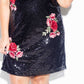 Plus Size Sparkling Sequin Mini Dress with Gorgeous Floral Patch