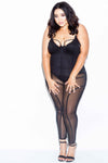 Plus Size Sexy See Through See Through Mesh Jumpsuit