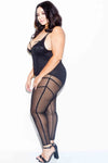 Plus Size Sexy See Through See Through Mesh Jumpsuit