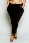 Plus Size Soft Velvet Joggers