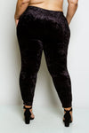 Plus Size Soft Velvet Joggers