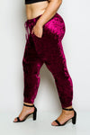 Plus Size Soft Velvet Joggers