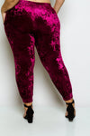 Plus Size Soft Velvet Joggers