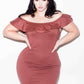 Plus Size Sexy Off Shoulder Glam Ruffle Dress