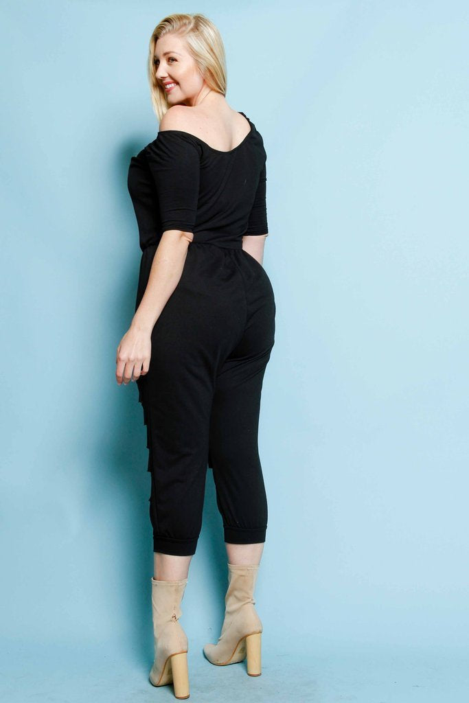 Plus Size Sliced Jumpsuit