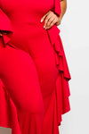 Plus Size Glam Ruffle Jumpsuit