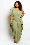 Plus Size Glam Ruffle Jumpsuit