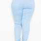 Plus Size Razor Trendy Distressed Skinny Jeans