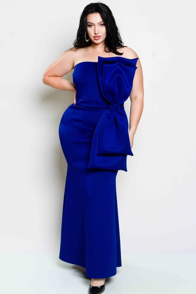 Plus Size Showstopper Mermaid Bow Dress
