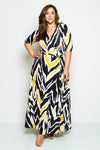 Plus Size Surplice Maxi Dress