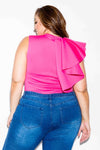 Plus Size Side Flounce Bodysuit