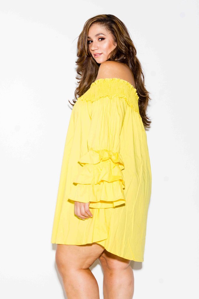 Plus Size Sexy Off Shoulder Smock Dress