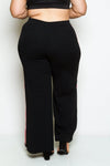 Plus Size Red Line Wide Cute Flare Pants