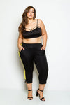 Plus Size Scuba Colorblock Capri Pants