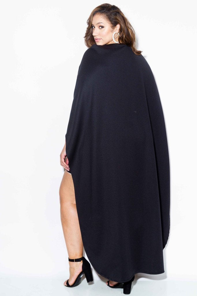 Plus Size Cape Sexy Bodycon Dress [SALE]