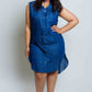 Plus Size Button Down Chambray Dress [SALE]