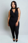 Plus Size Choker Jumpsuit