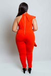 Plus Size Glam Ruffle Cascade Jumpsuit