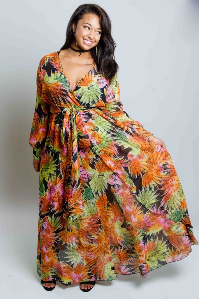 Plus Size Tropical Maxi Dress [SALE]