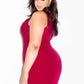 Plus Size Mini Dress with Sexy Lace Bib