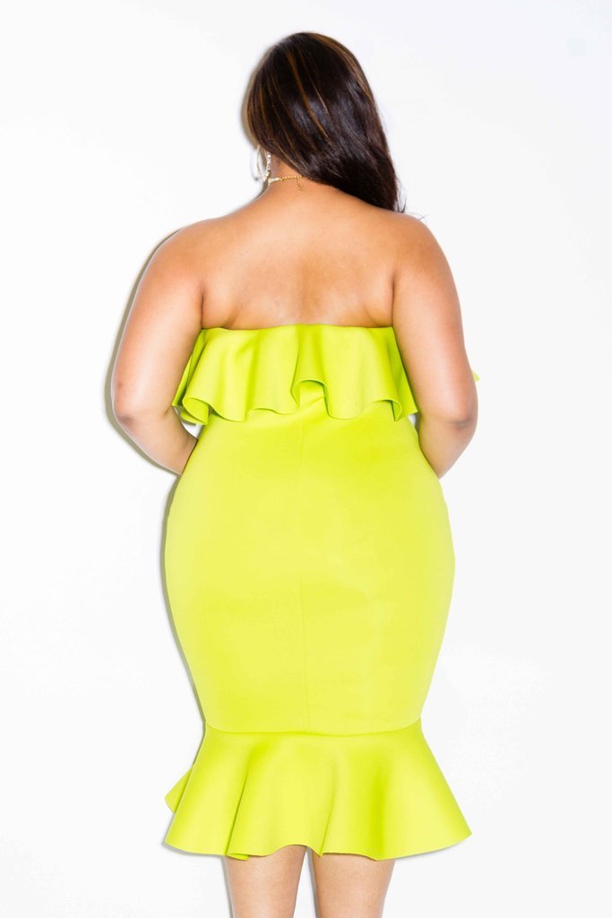 Plus Size Flounce Showstopper Mermaid Dress