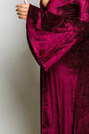 Plus Size Striped Soft Velvet Gown