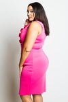 Plus Size Radiant Side Glam Ruffle Dress