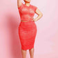 Plus Size Lacy Matching Set