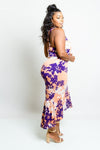 Plus Size Sexy Gorgeous Floral Showstopper Mermaid Cross Straps Dress