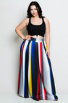 Plus Size Colorful Maxi Skirt / 1XL
