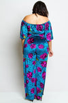 Plus Size Soft Velvet Gorgeous Floral Matching Set