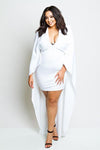 Plus Size Cape Sexy Bodycon Dress [SALE]