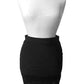 Plus Size Mesh Overlay Ruched Pencil Skirt [SALE]
