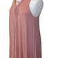 Plus Size Lace Up Neck Swingy Dress [SALE]