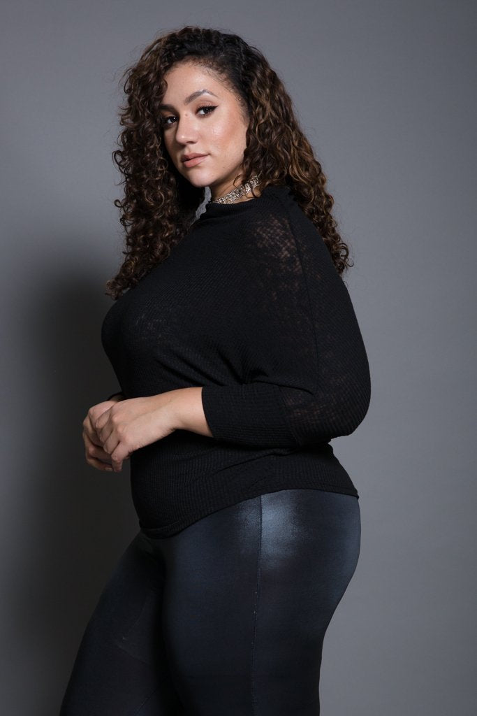 Plus Size Soft Comfy Ribbed Top