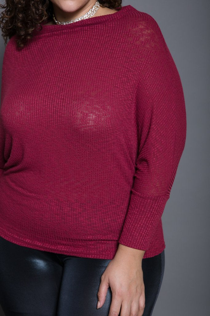 Plus Size Soft Comfy Ribbed Top