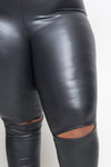 Plus Size Sleek High Waist Faux Leather Leggings