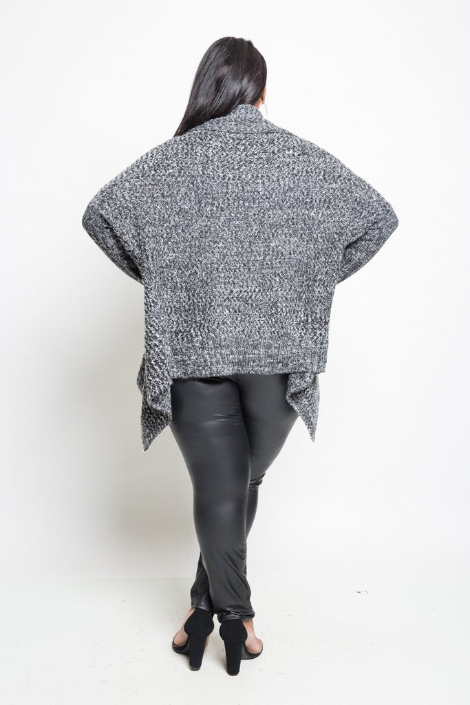 Plus Size Knit Cardigan Sweater