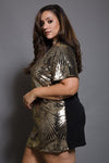 Plus Size Sparkling Sequin Tunic Dress