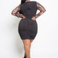 Plus Size Designer Sequin Long Sleeve Dress