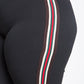 Plus Size Soft Racer Stripe Flare Pants