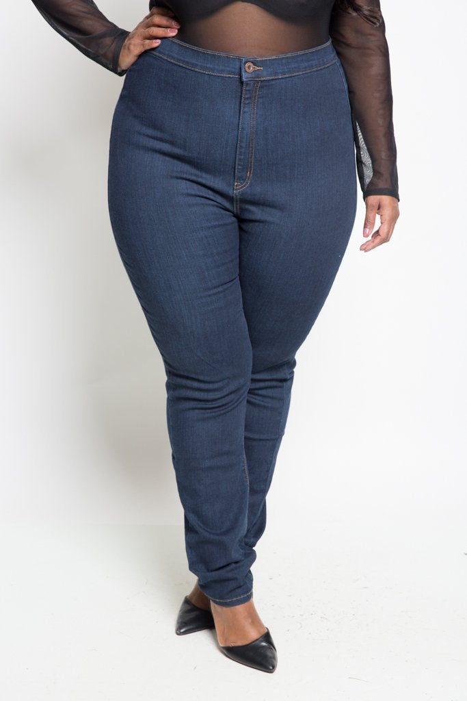 Plus Size Slimming High Rise Skinny Jeans