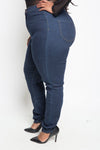 Plus Size Slimming High Rise Skinny Jeans