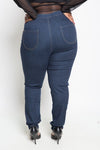 Plus Size Slimming High Rise Skinny Jeans